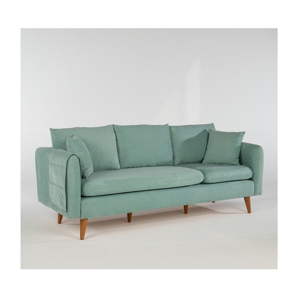 Světle modrá pohovka 215 cm Sofia  – Balcab Home-image-2