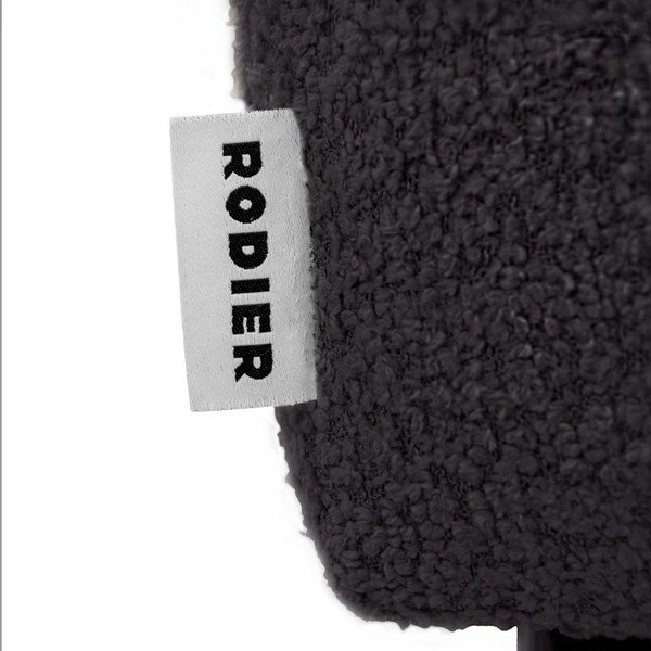 Černé křeslo z textilie bouclé Belle – Rodier-image-3