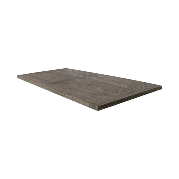 Šedá deska stolu z neopracovaného teakového dřeva HSM collection, 210 x 100 cm