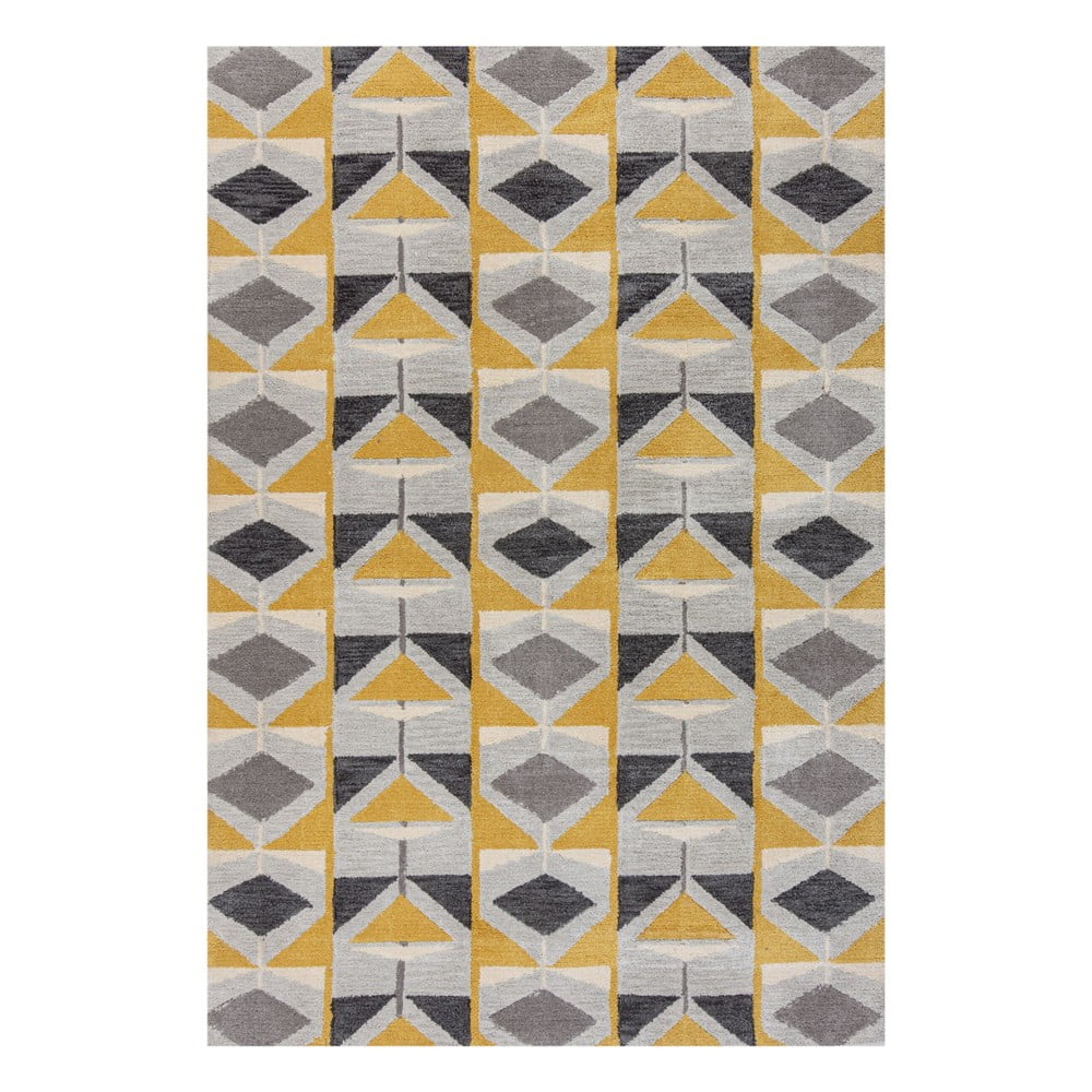 Šedo-žlutý koberec Flair Rugs Kodiac, 120 x 170 cm