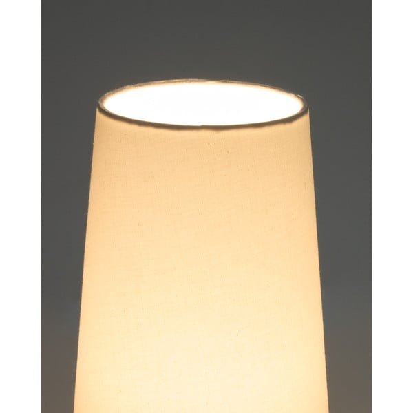 Bílá/tmavě hnědá stolní lampa s textilním stínidlem (výška 50 cm) Amire – Kave Home-image-3