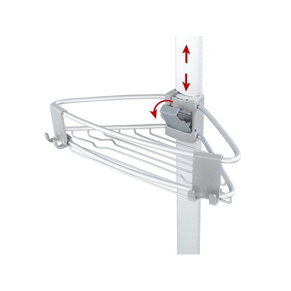 Teleskopická hliníková koupelnová polička v matně stříbrné barvě Purio – Wenko-image-4