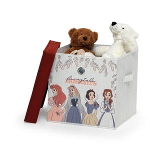 Dětský textilní úložný box s víkem Domopak Disney Princess, 30 x 30 x 30 cm