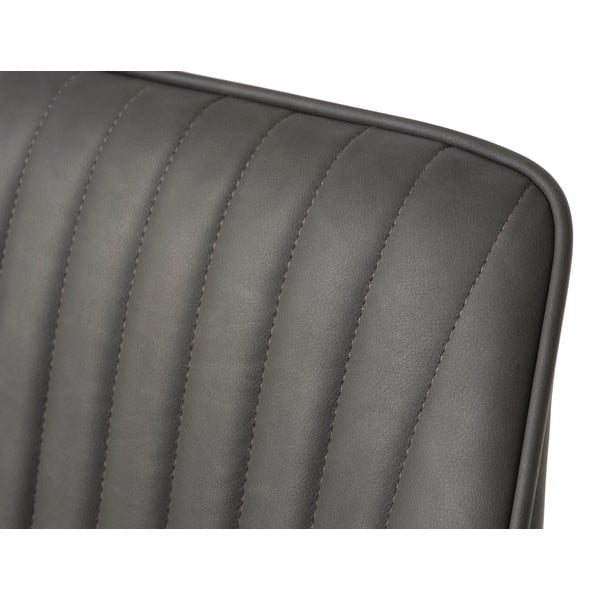 Tmavě šedá čalouněná jídelní křesla v sadě 2 ks s područkami Nolan Stripe – Unique Furniture-image-3