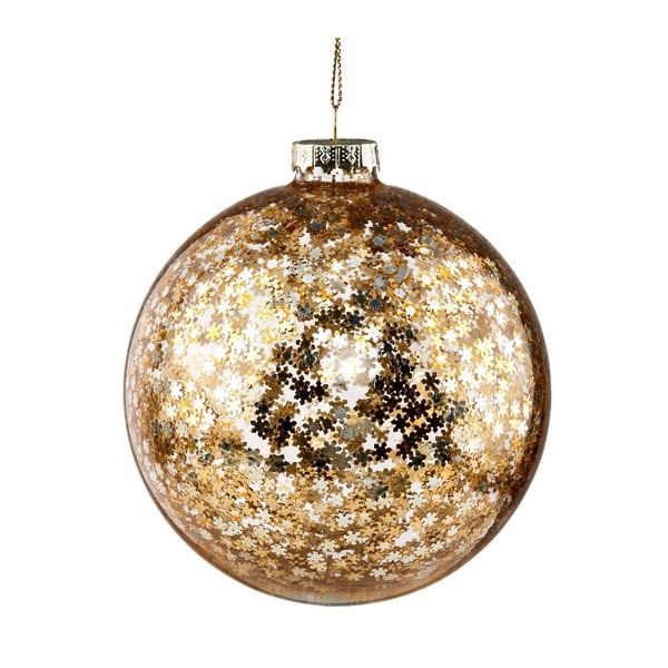 Vánoční závěsná ozdoba ze skla ve zlaté barvě Butlers Sparkle, ⌀ 10 cm