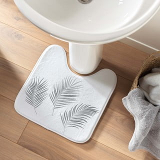 Bílá/ve stříbrné barvě WC koupelnová předložka 45x45 cm Orbella – douceur d'intérieur
