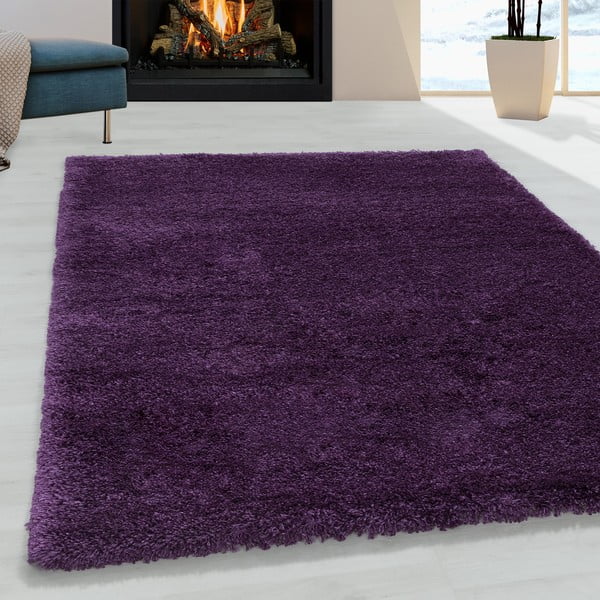 Tmavě fialový koberec 200x290 cm Fluffy – Ayyildiz Carpets-image-1