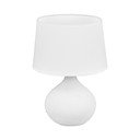 Bílá stolní lampa z keramiky a tkaniny Reality Martin, výška 29 cm