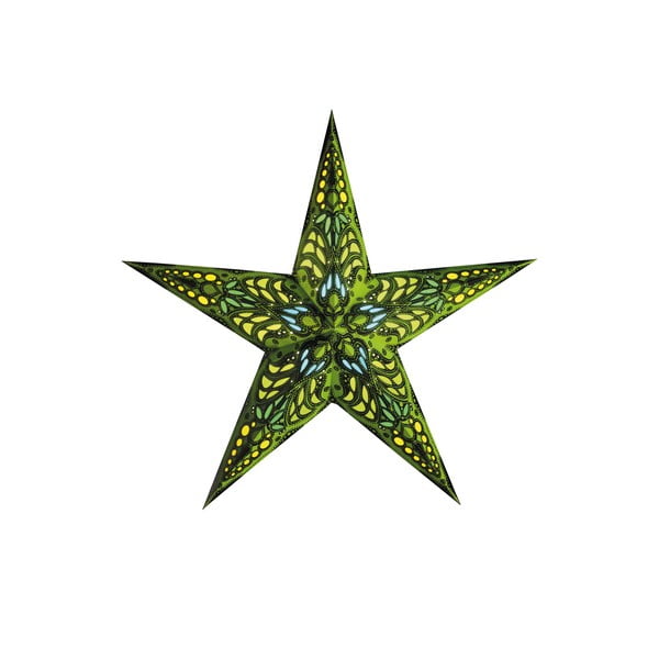 Dekorativní vánoční hvězda Mercury Green