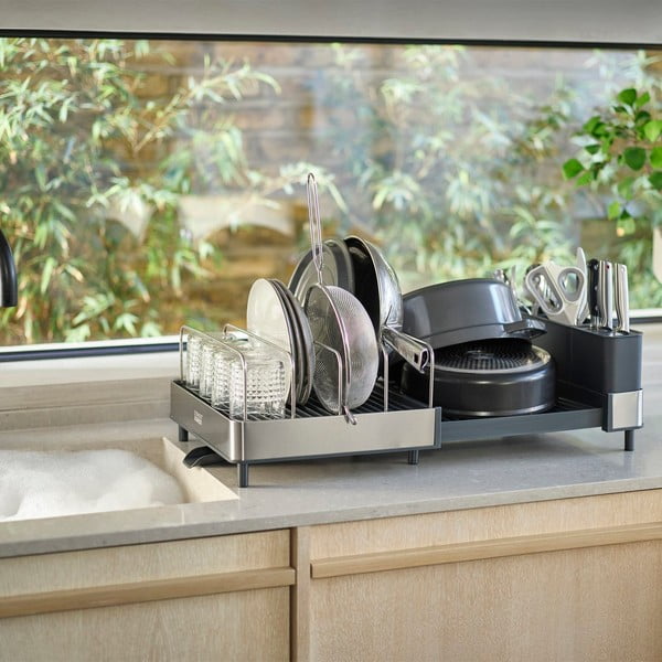 Kovový odkapávač v modro-stříbrné barvě Extend – Joseph Joseph-image-1