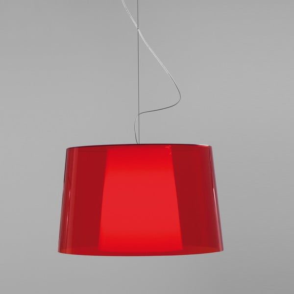 Červené závěsné svítidlo Pedrali L001S/BA
