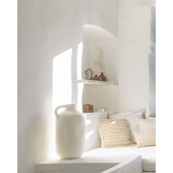 Bílá keramická váza Kave Home Caetana, výška 55 cm-image-4