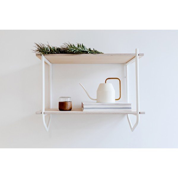 Nástěnná police s bílým rámem EMKO Dessus-image-4