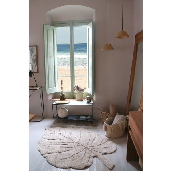 Béžový pratelný ručně tkaný bavlněný dětský koberec 120x180 cm Monstera Natural – Lorena Canals-image-3