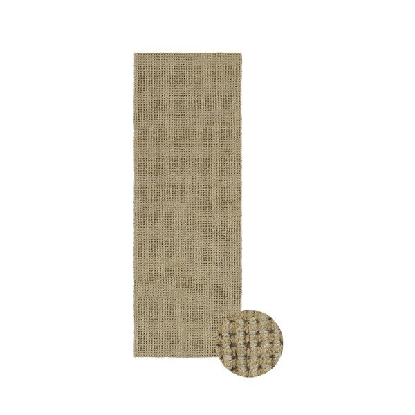 Khaki pratelný/ručně tkaný vlněný běhoun 80x230 cm Unexpected Wool – Lorena Canals