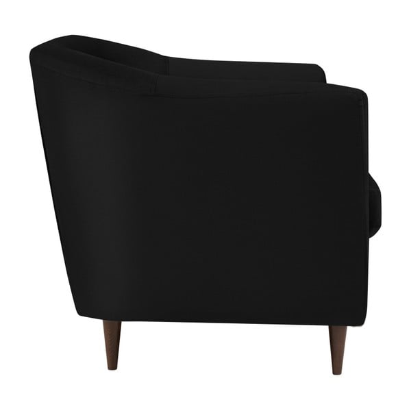 Černá sametová pohovka Kooko Home Glam, 175 cm-image-1
