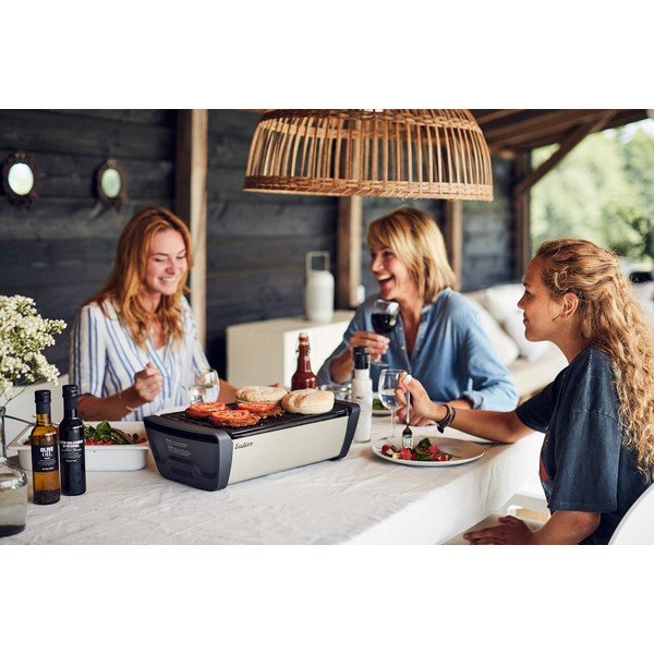 Béžový gril na dřevěné uhlí Aurora-image-2