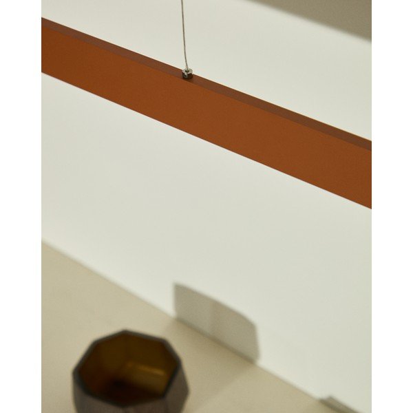 LED závěsné svítidlo v terakotové barvě s kovovým stínidlem Boadella – Kave Home-image-4