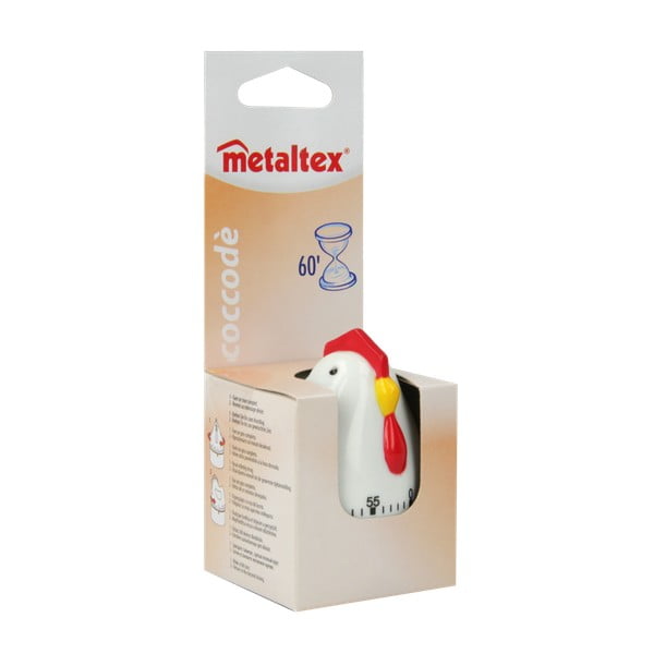 Bílá kuchyňská minutka Metaltex Hen-image-1