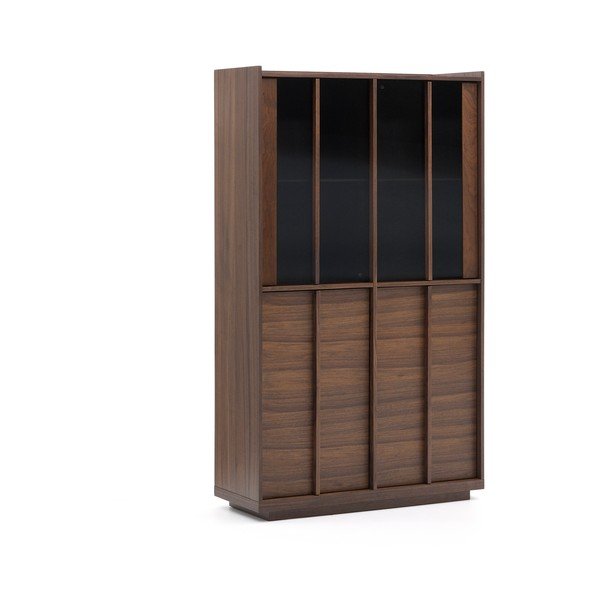 Hnědá vitrína v dekoru ořechu 100x170x40 cm Onix – Kave Home-image-2