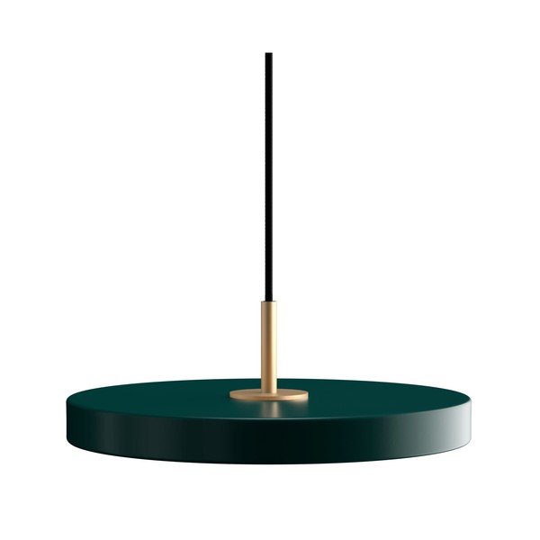 Tmavě zelené kovové LED stmívatelné závěsné svítidlo s kovovým stínidlem ø 31 cm Asteria Plus – UMAGE