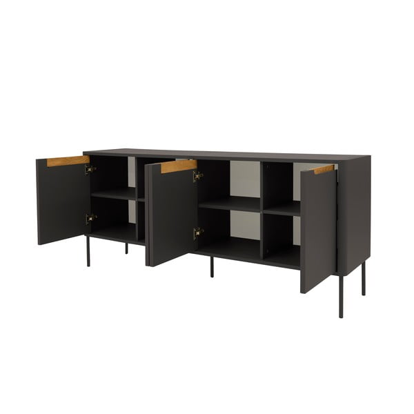 Černá komoda Tenzo Switch, 173 x 76 cm-image-4