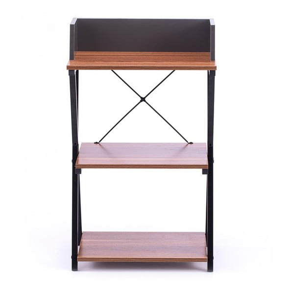 Pracovní stůl s deskou v dekoru ořechového dřeva 30x50 cm Hexe – Homede-image-2