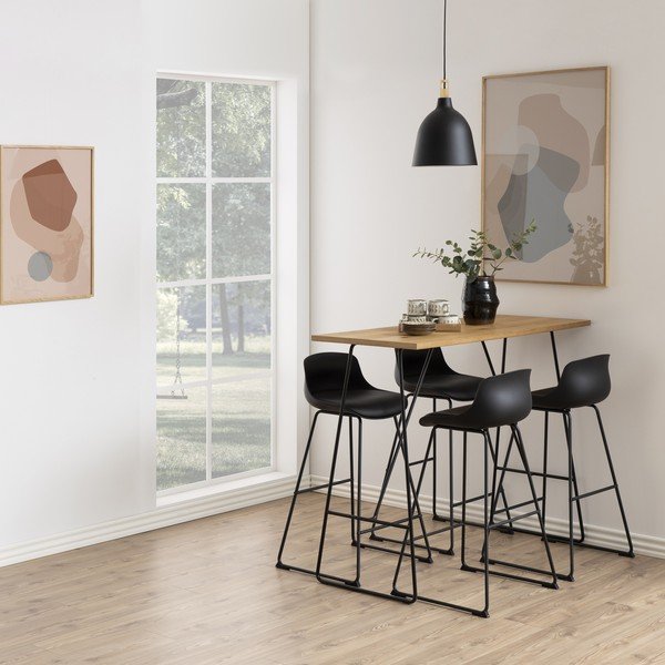 Černá barová židle (výška sedáku 76 cm) Tina – Actona-image-1