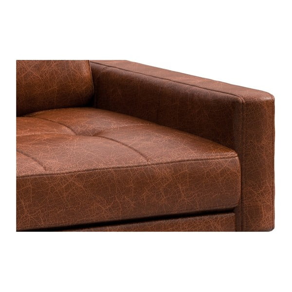 Červenohnědá kožená rohová pohovka MESONICA Musso Tufted, levý roh-image-4