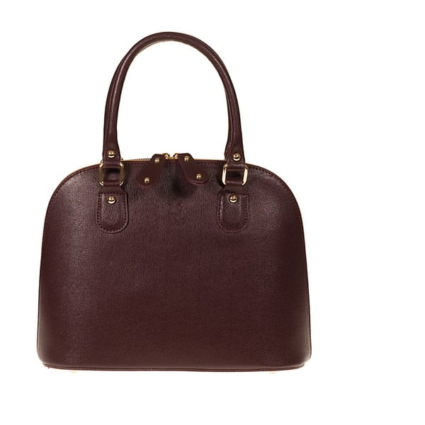 Hnědočervená kožená kabelka Pitti Bags Bonita