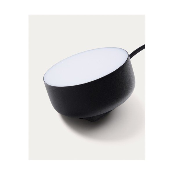 Černé kovové LED nástěnné svítidlo do zásuvky ø 8,5 cm Orey – Kave Home-image-3