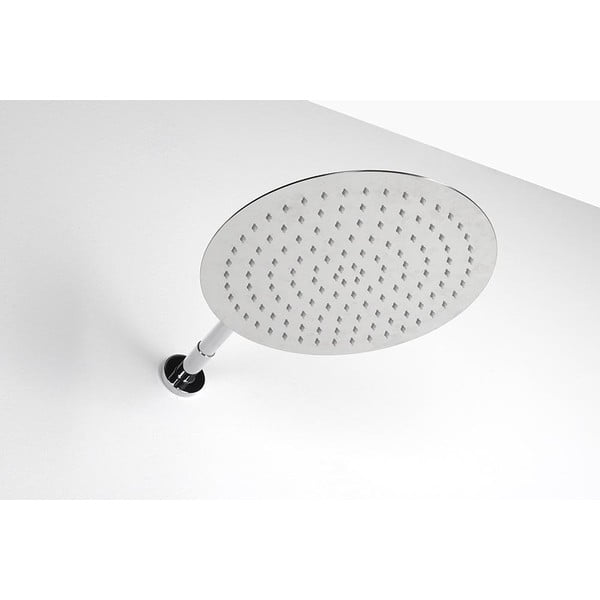 Mosazný díl pro připojení sprchy v leskle stříbrné barvě ø 6 cm – Sapho-image-2