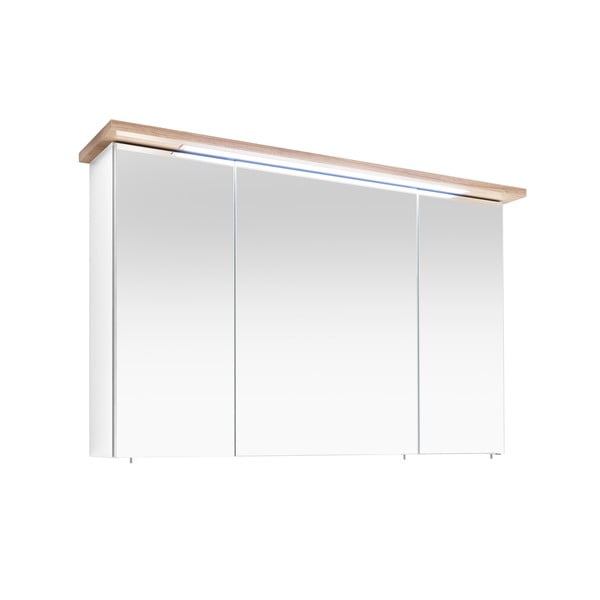 Bílá závěsná koupelnová skříňka se zrcadlem 115x72 cm Set 923 - Pelipal-image-2