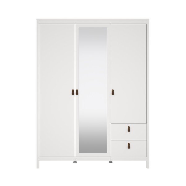 Bílá šatní skříň se zrcadlem 150x199x58 cm Madrid – Tvilum-image-2