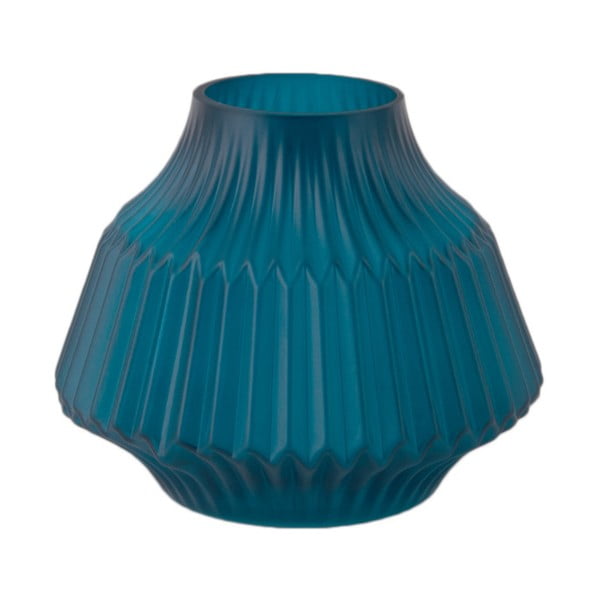 Modrá skleněná váza PT LIVING, ø 16 cm
