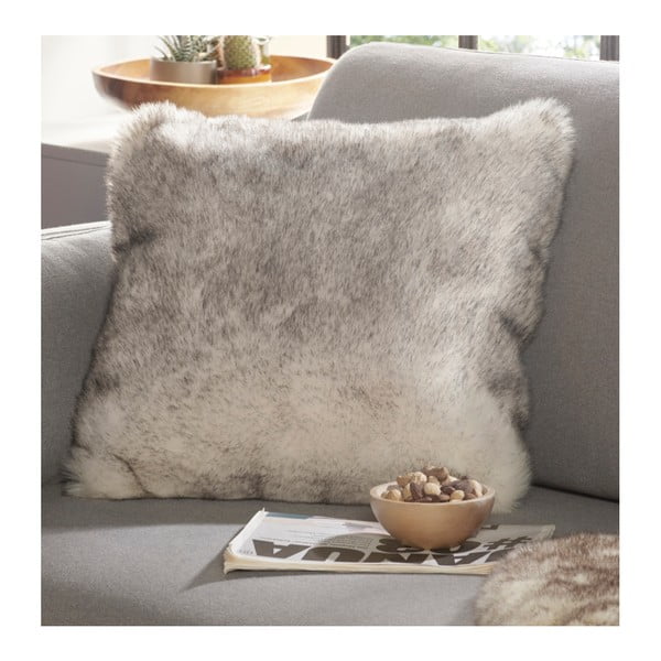 Hnědý polštář z umělé kožešiny Mint Rugs Soft, 43 x 43 cm-image-1