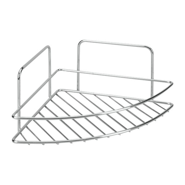 Ocelová koupelnová polička v leskle stříbrné barvě Luxy – Metaltex