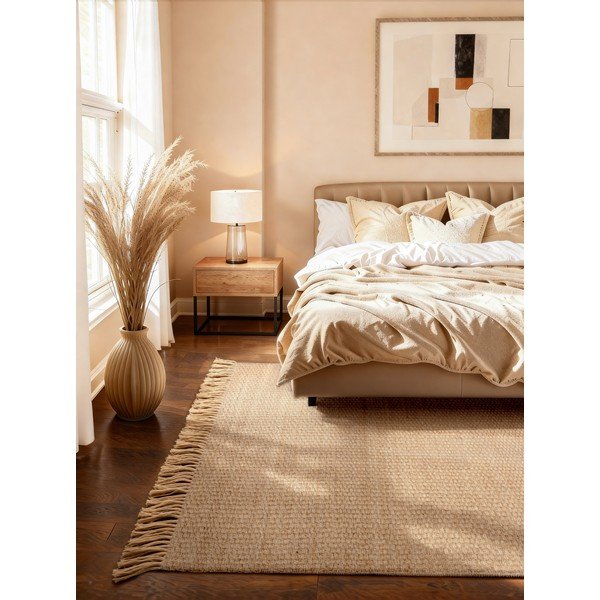 Oboustranný/ručně tkaný jutový koberec v přírodní barvě 120x170 cm Fjord – Hanse Home-image-1