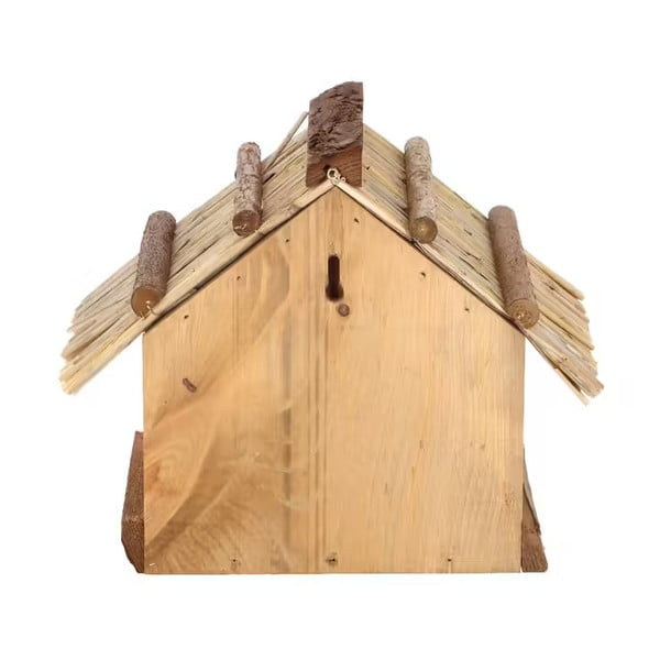 Dřevěné krmítko s doškovou střechou Esschert Design, výška 22,8 cm-image-2