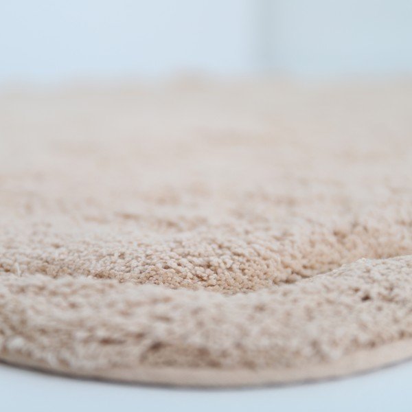 Světle růžový pratelný ručně tkaný bavlněný kulatý koberec ø 110 cm Sweet April Nude – Nattiot-image-4