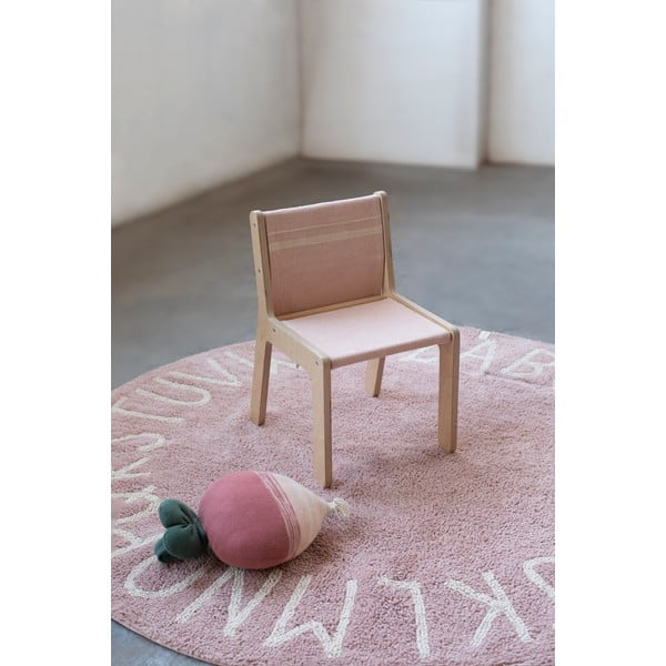 Dětská židle ve světle růžovo-přírodní barvě Vintage Nude – Lorena Canals-image-1