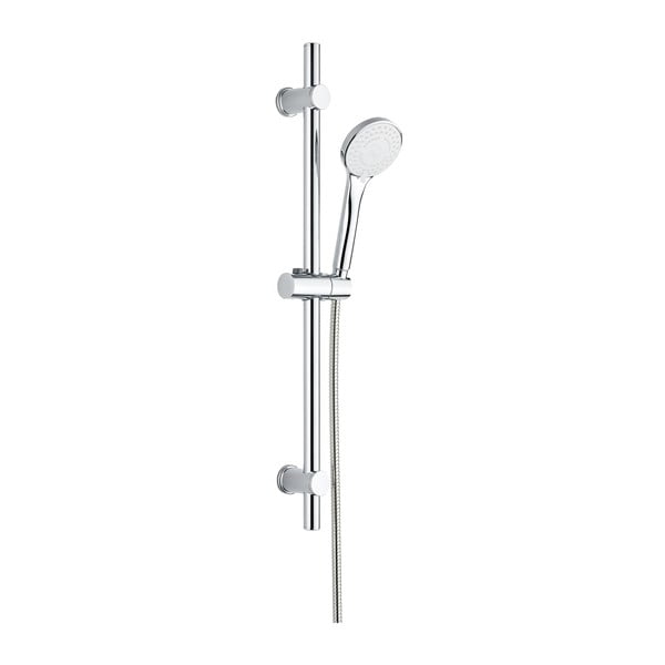 Sprchový set z nerezové oceli ve stříbrné barvě s ruční sprchou/s posuvným držákem 70 cm Uno – Allstar