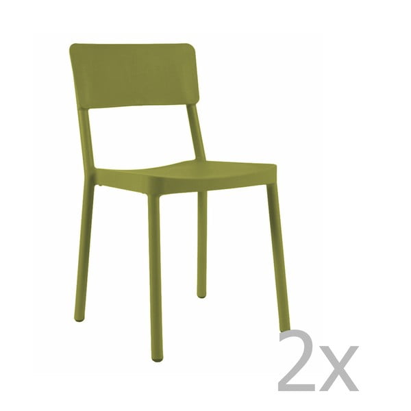 Sada 2 zelených zahradních židlí Resol Lisboa