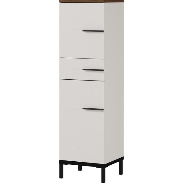 Šedobéžová koupelnová skříňka v dekoru ořechu 34x123 cm Yonkers - Germania-image-1