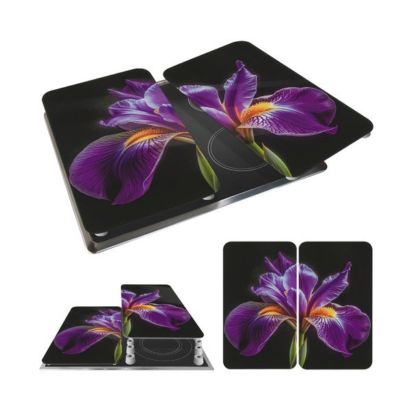 Kryty na sporák v sadě 2 ks z tvrzeného skla 52x30 cm Iris – Wenko-image-3