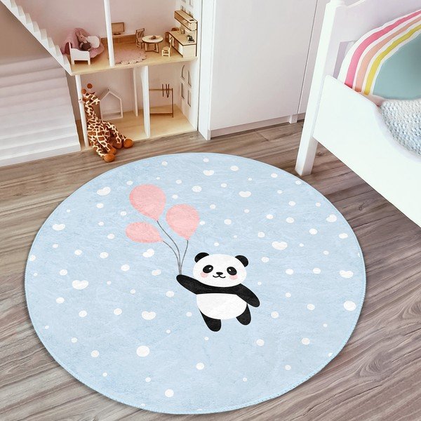 Světle modrý dětský koberec ø 80 cm Comfort – Mila Home-image-3