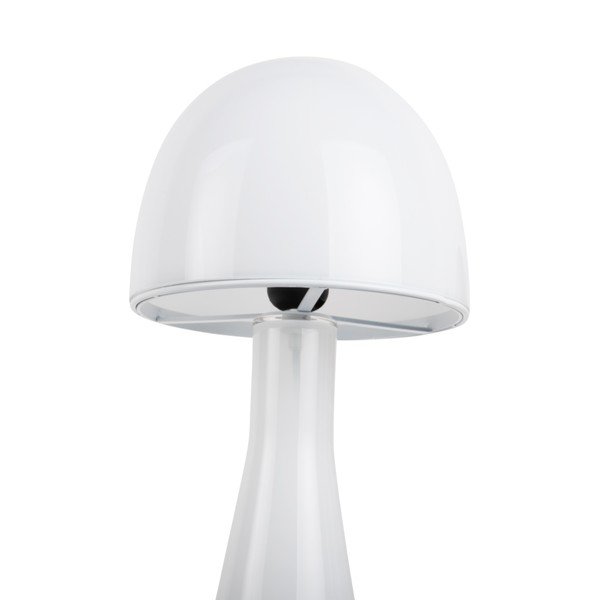 Bílá stolní lampa se skleněným stínidlem (výška 45 cm) Bombin – Leitmotiv-image-2