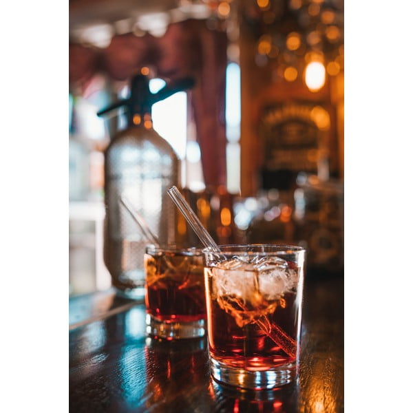 Sada 6 skleněných brček na pití Vialli Design, délka 15 cm-image-3