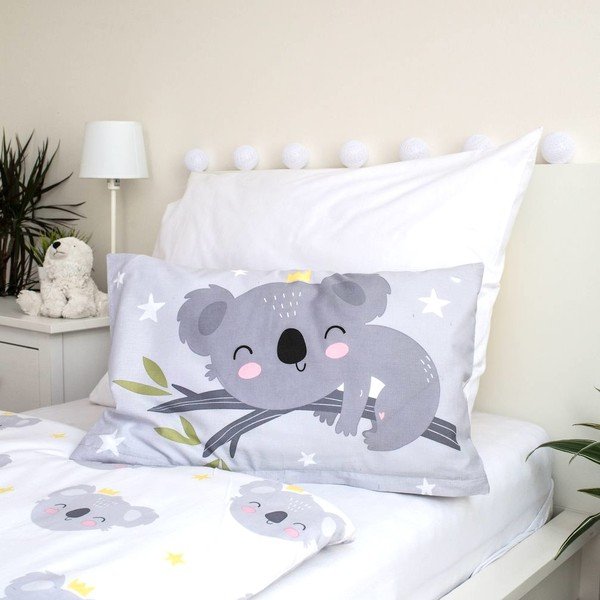 Šedé bavlněné dětské povlečení do postýlky 100x135 cm Koala "Sweet Dreams" – Jerry Fabrics-image-2