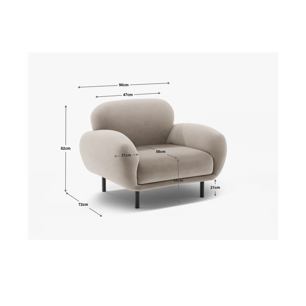 Zelené křeslo z textilie bouclé Poppy – Micadoni -image-4